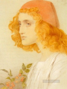  Victor Lienzo - El pintor victoriano Red Cap Anthony Frederick Augustus Sandys